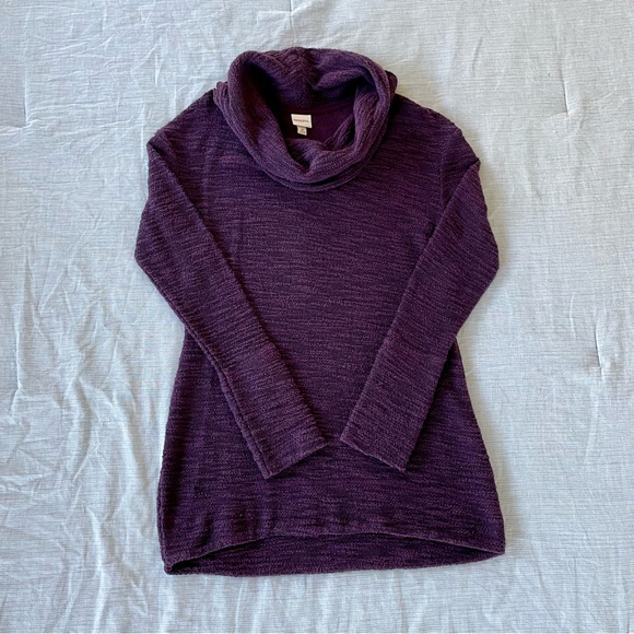 Purple Cowl Neck Sweater - Picture 1 of 7